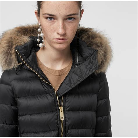 burberry puffer coat women|Burberry detachable hood puffer coat.